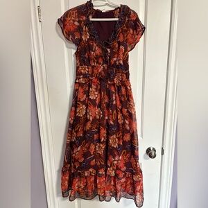 Old Navy Floral Dress - Red and Blue